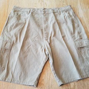 Wrangler Mens 40 x 9 Shorts Cargo Khaki 6 Pocket Beige